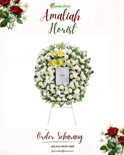 Krans Bunga Duka Cita di Jatibarang Baru